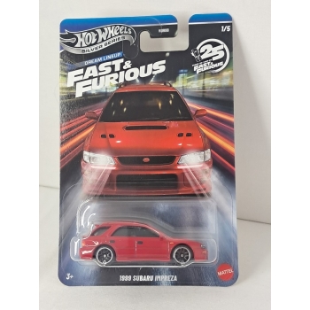 Hot Wheels 1:64 Fast Furious Dream Lineup - Subaru Impreza 1999 red
